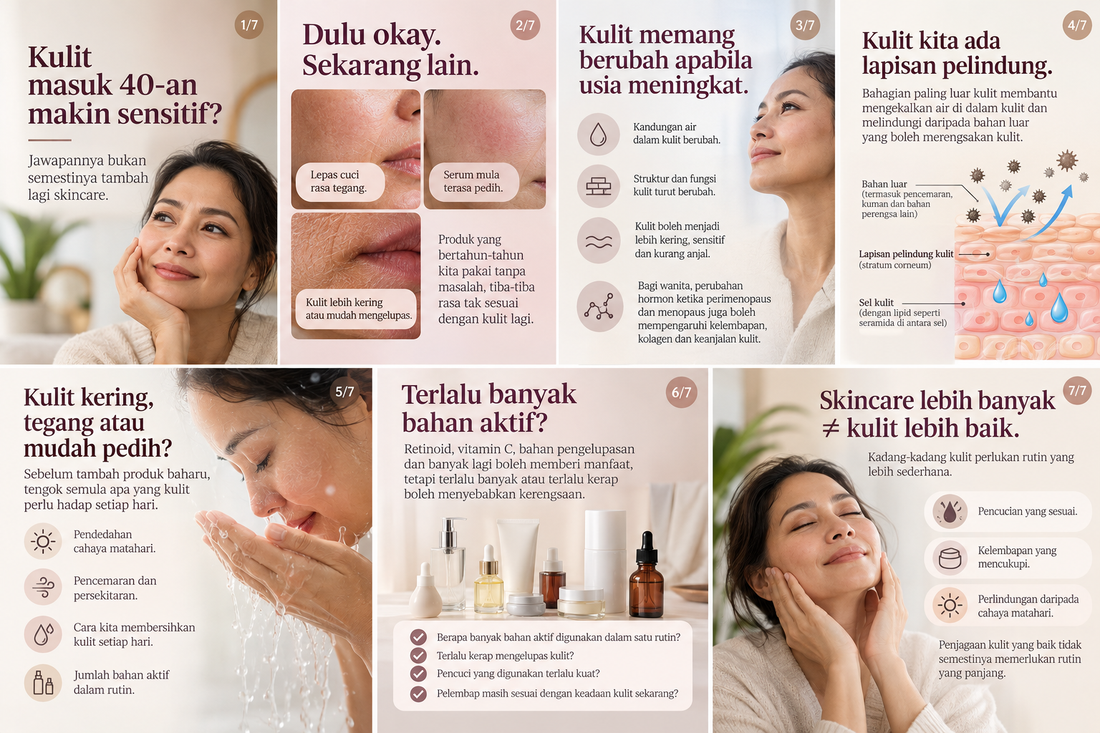 Kulit Selepas 40: Adakah Kita Benar-Benar Perlukan Lebih Banyak Produk Penjagaan Kulit?