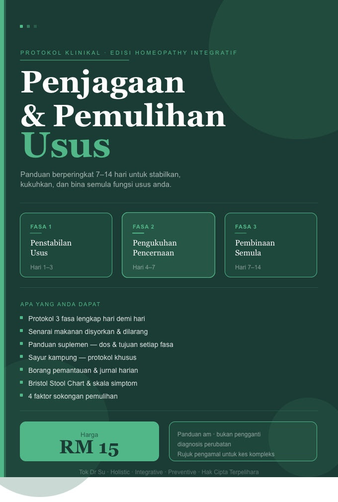 Protokol Klinikal: Penjagaan & Pemulihan Usus (7–14 Hari)