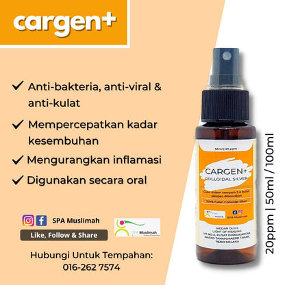 C’Argen+ – Perak Koloid Tulen untuk Kegunaan Topikal